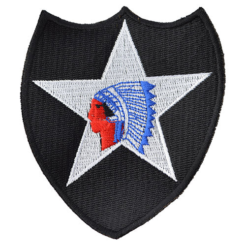 Parche 2nd Infantry Division en color, aprox. 9 x 11 cm