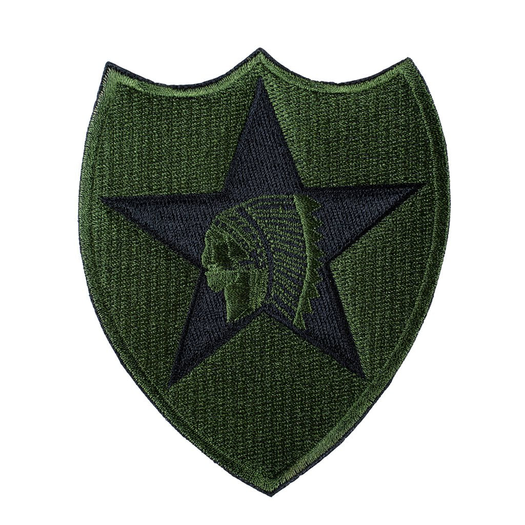 Parche 2nd Infantry Division oliva (verde y negro) - insignia militar