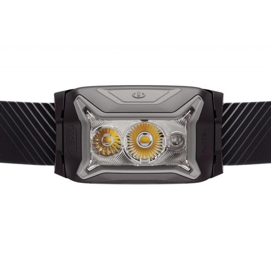 Linterna frontal ACTIK CORE gris con batería recargable, 600 lúmenes