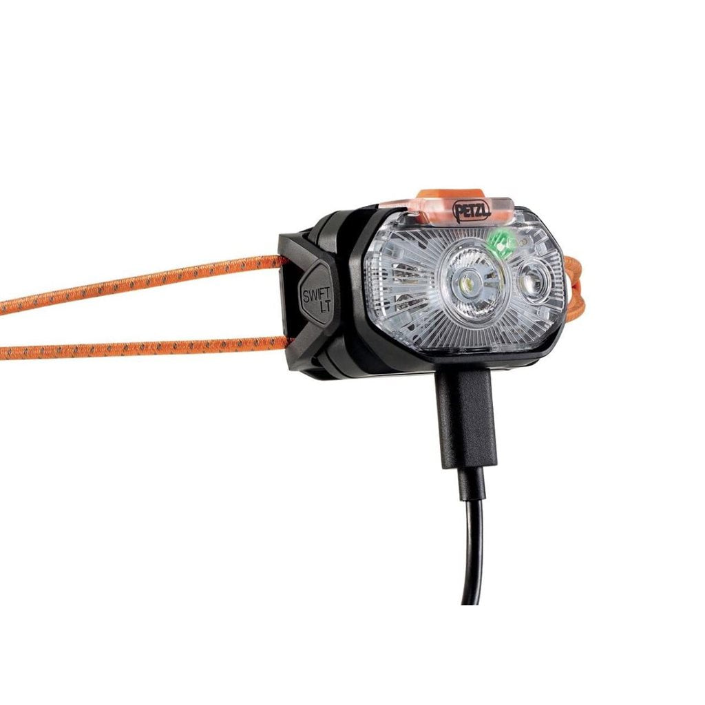Linterna frontal SWIFT LT negra, vista delantera