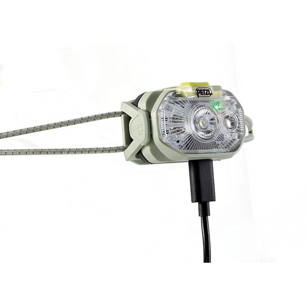 Linterna frontal SWIFT LT negra, vista delantera
