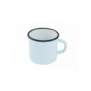 Taza esmaltada blanca 400 ml con asa, diámetro 8 cm