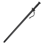 Porra rígida recta negra 78 cm con protector de mano