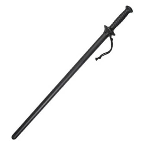 Porra rígida recta negra 78 cm con protector de mano