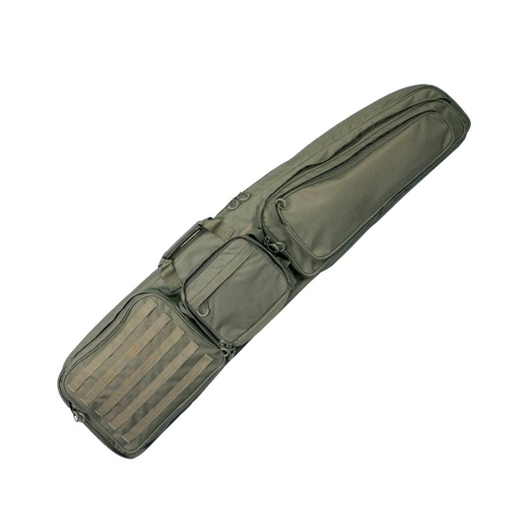 Funda para fusil E2B SNIPER SLED 52 en formato alargado, apta para dos fusiles y uso convertible como esterilla y mochila