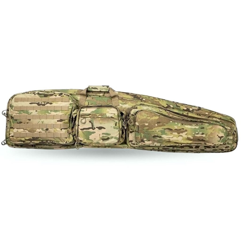 Funda para fusil E2B SNIPER SLED 52 en formato alargado, apta para dos fusiles y uso convertible como esterilla y mochila