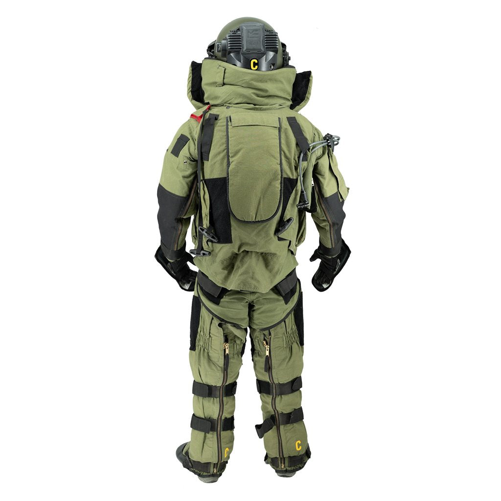 Traje pirotécnico EOD 9 MED-ENG verde usado con accesorios