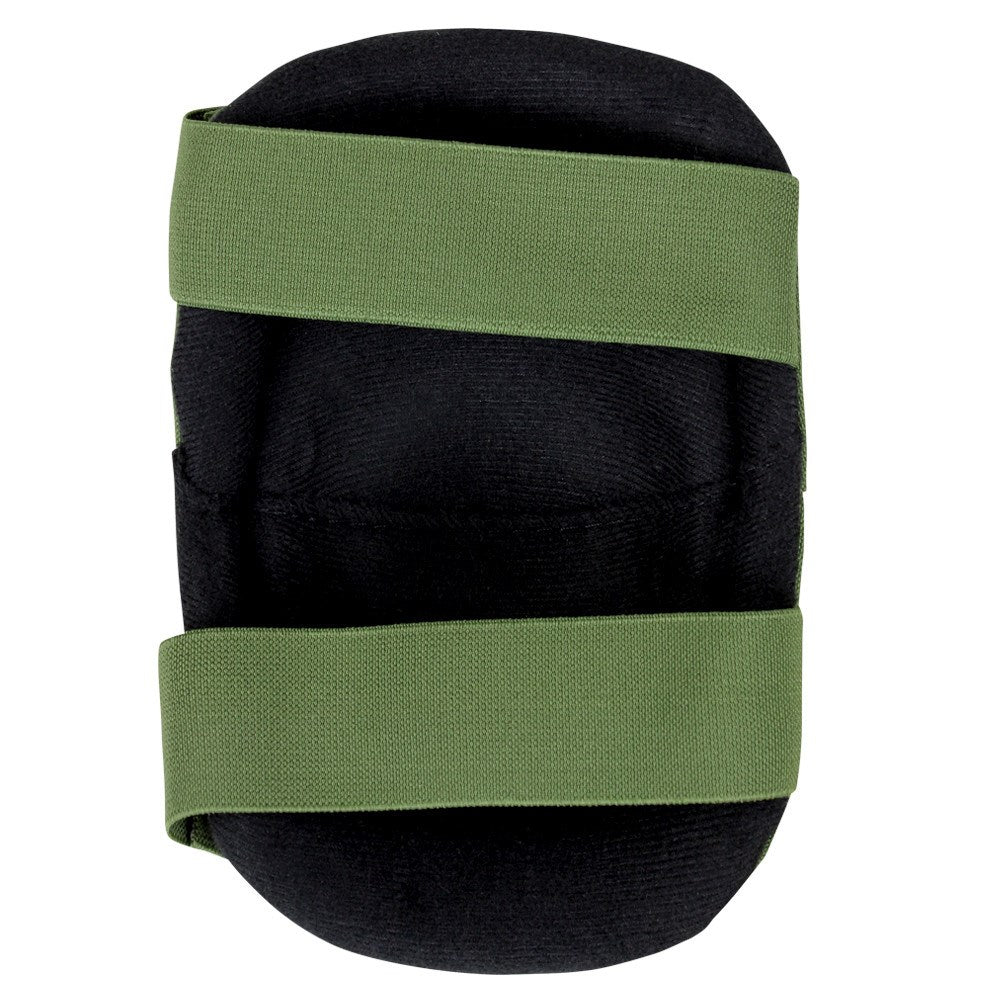 Protectores de codo verdes con espuma de 13 mm y cobertura de goma antideslizante