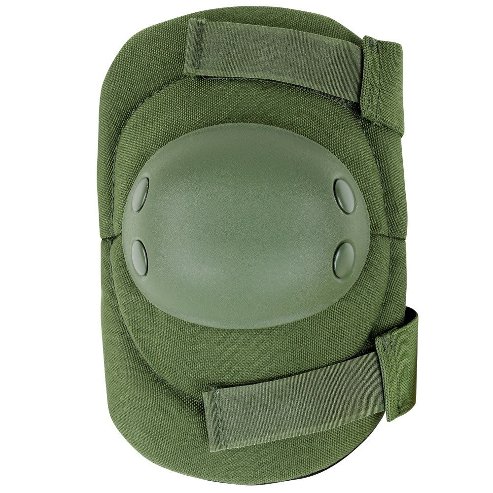 Protectores de codo verdes con espuma de 13 mm y cobertura de goma antideslizante
