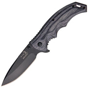 Navaja plegable BALLISTIC, filo liso y apertura asistida, diseño llamativo