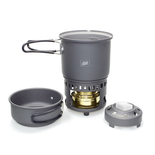 Juego de cocina ESBIT 985 ml con 2 cacerolas y quemador para alcohol