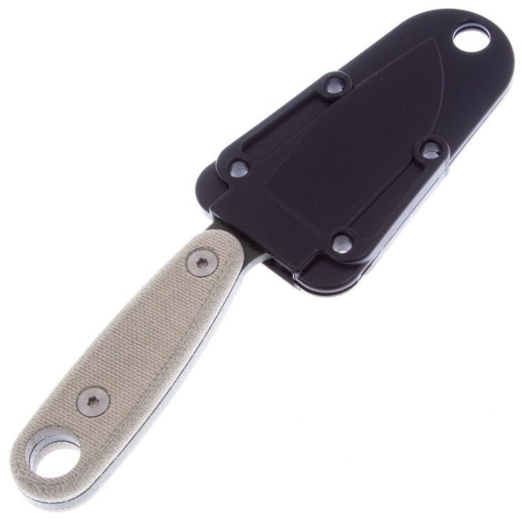 Cuchillo IZULA-II con funda y hoja negra, compacto EDC, fabricado en EE. UU.