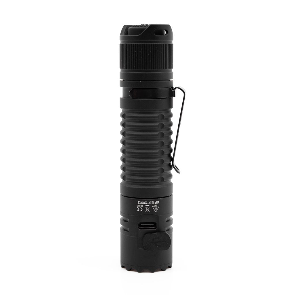 Linterna recargable EST2 compacta con lente TIR y reflector SMO