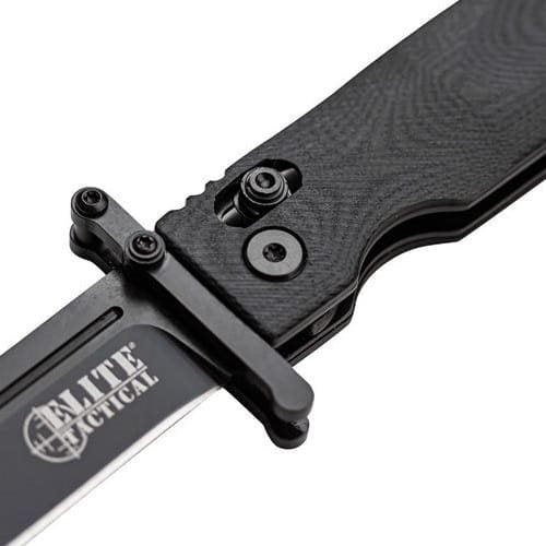 Navaja plegable GUARDSMAN en negro, diseño EDC