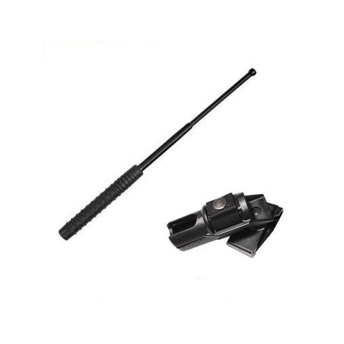Porra telescópica 45 cm BH-54 negra, endurecida con empuñadura antideslizante y funda