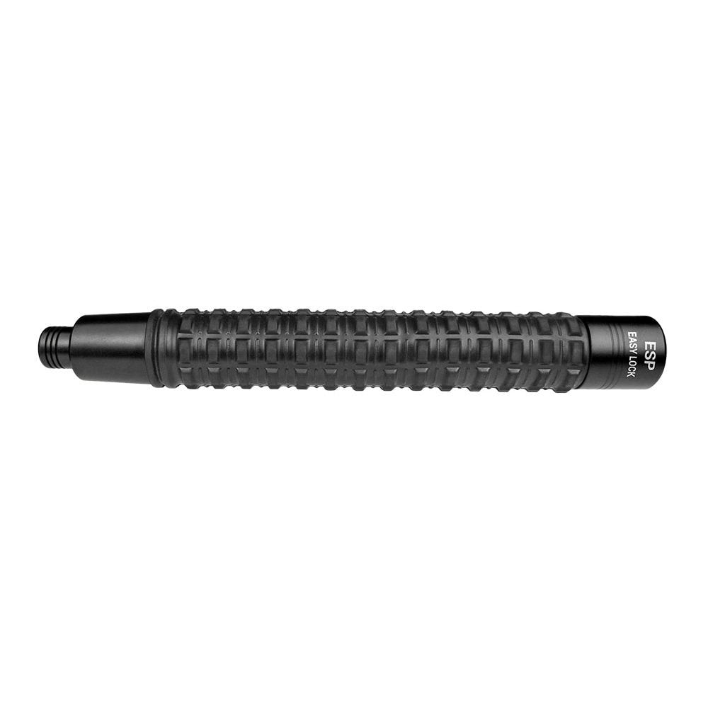 Bastón telescópico templado 51 cm con punta redonda compacta y empuñadura antideslizante, incluye funda BHT-55 y clip UBC-05-A