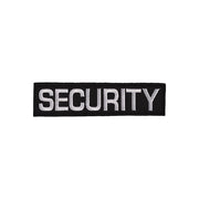 Parche bordado SECURITY negro con hilo blanco y velcro 120 x 30 mm