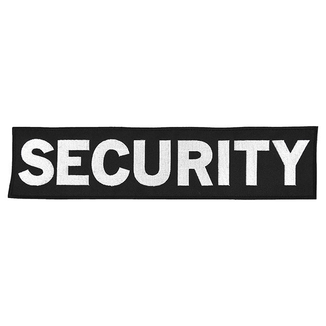 Parche VELCRO SECURITY negro con hilo blanco, 78 x 324 mm