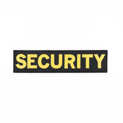 Parche SECURITY grande negro con hilo amarillo 75 x 324 mm