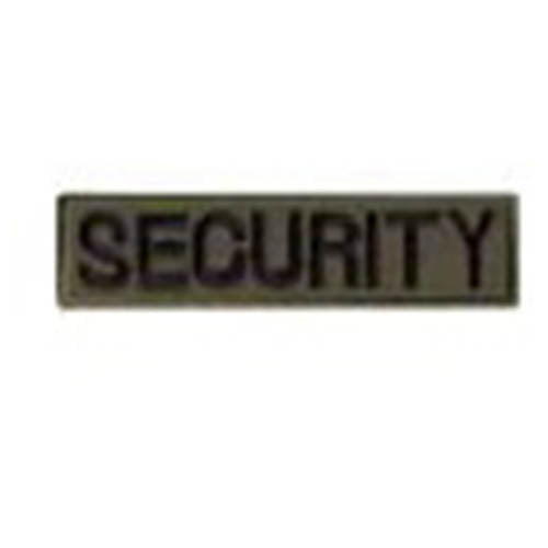 Parche 'SECURITY' olivo 30x120 mm con velcro en el reverso