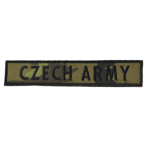 Parche CZECH ARMY vz.95 en tejido camuflaje, 14 x 2,7 cm, con velcro en la parte trasera