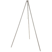 Trípode grande de acero inoxidable plegable con cadena ajustable para colgar calderos