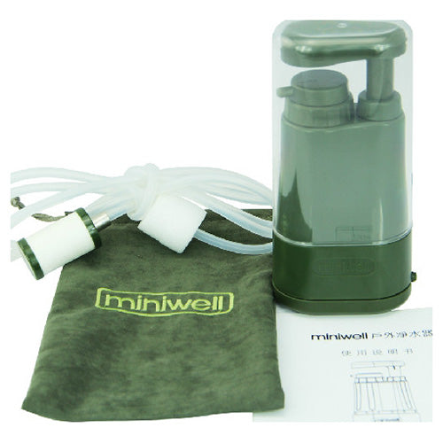 Filtro de agua MINIWELL grande verde, purifica hasta 1000 litros