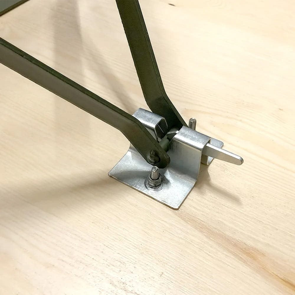 Mesa británica plegable de madera maciza 190 x 73 cm con patas metálicas