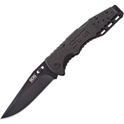Navaja plegable SOG Salute Mini con hoja lisa de acero 8Cr13MoV y mango G10