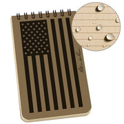 Bloc impermeable TOP-SPIRAL 127x76 mm con bandera USA, 50 hojas, TAN