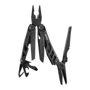 Flagship Pro Multi Tool negros — alicates multifunción con diseño mariposa y tijeras de muelle