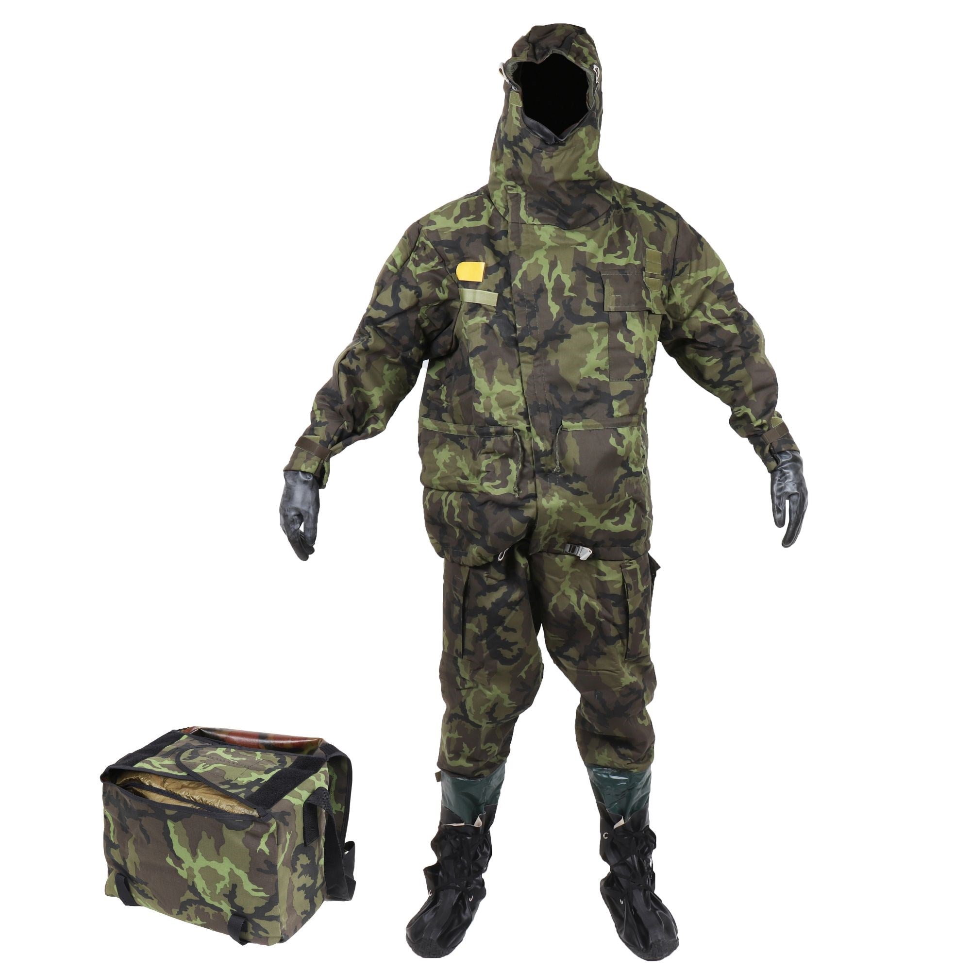 Traje filtrante protector FOP-96 vz.95 en camuflaje, imagen del conjunto
