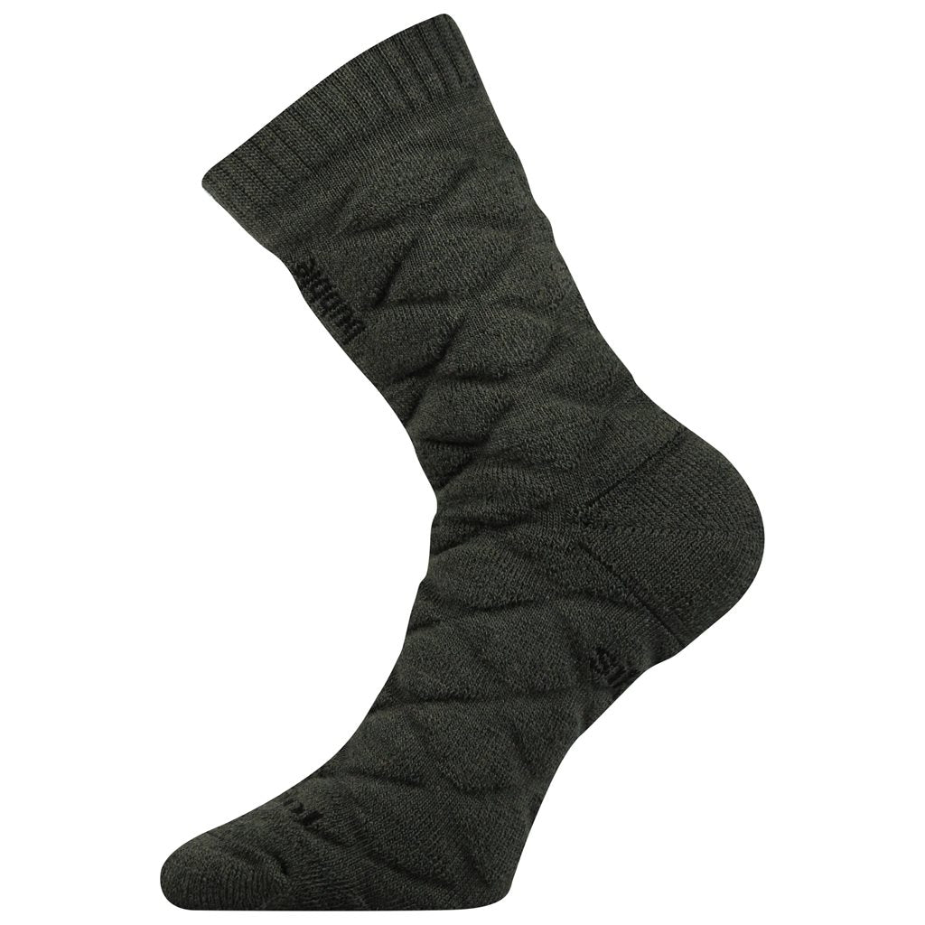 Calcetines merino FORCE TWIN LAYER verdes con iones de plata y zonas BUBBLE