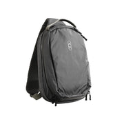Mochila bandolera táctica FADE SLING gris en nylon 210D rip-stop para transporte discreto