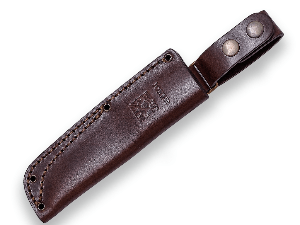 CUCHILLO BUSHCRAFT Y SUPERVIVENCIA JOKER TRAMPERO SCANDI EN NOGAL. CN124 - Espadas y Más