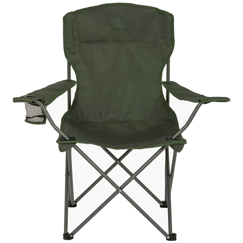 Silla de camping plegable EDINBURGH en color verde vista frontal