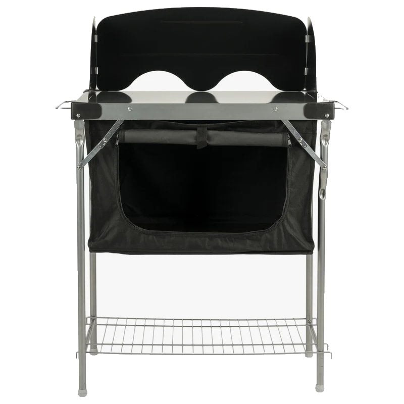 Mesa plegable de camping para cocinar con armario y estante FUR080
