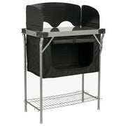 Mesa plegable de camping para cocinar con armario y estante FUR080