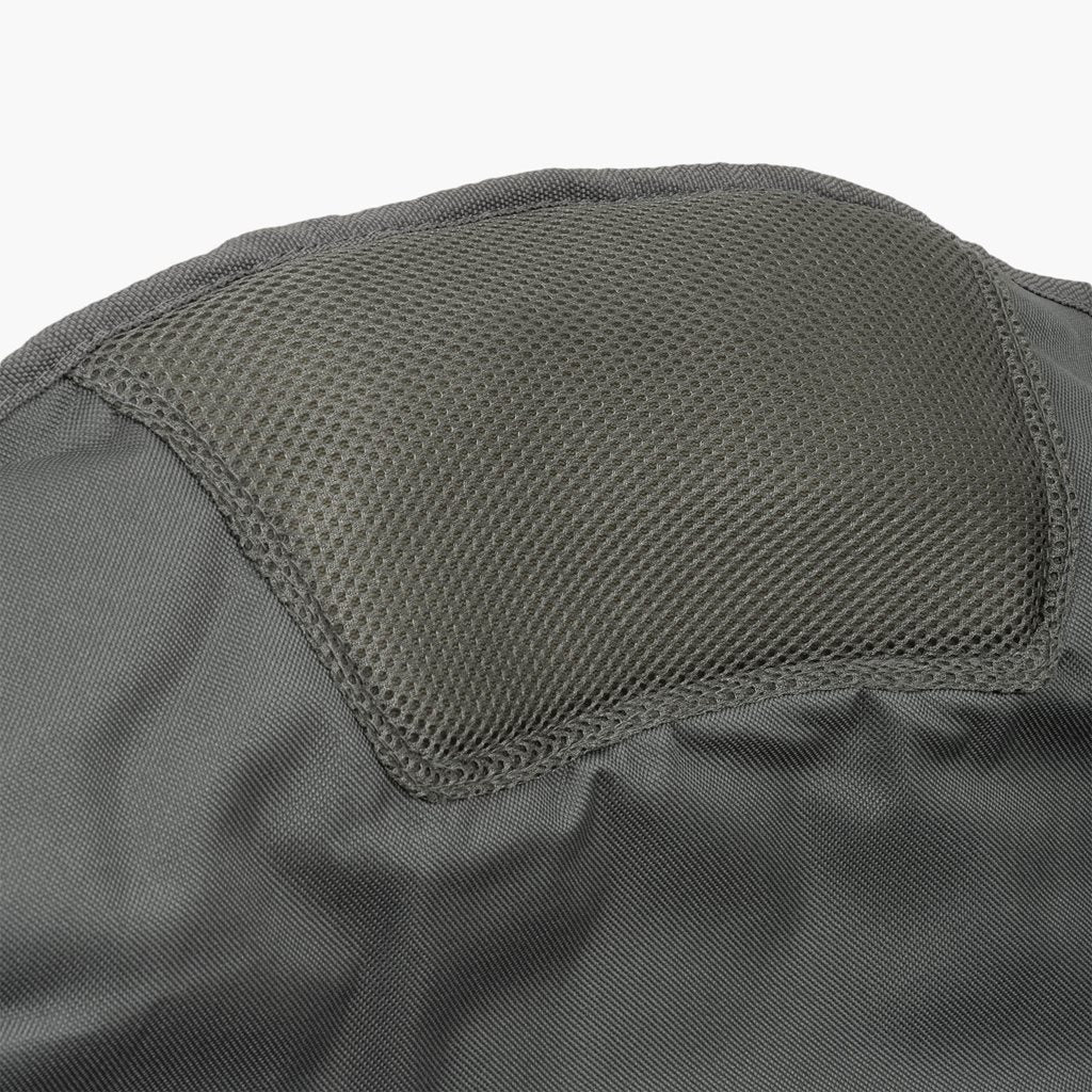 Silla Balmoral acolchada gris plegable, acero y poliéster 600D