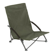 Silla Perch Camping verde, asiento bajo y patas extra anchas