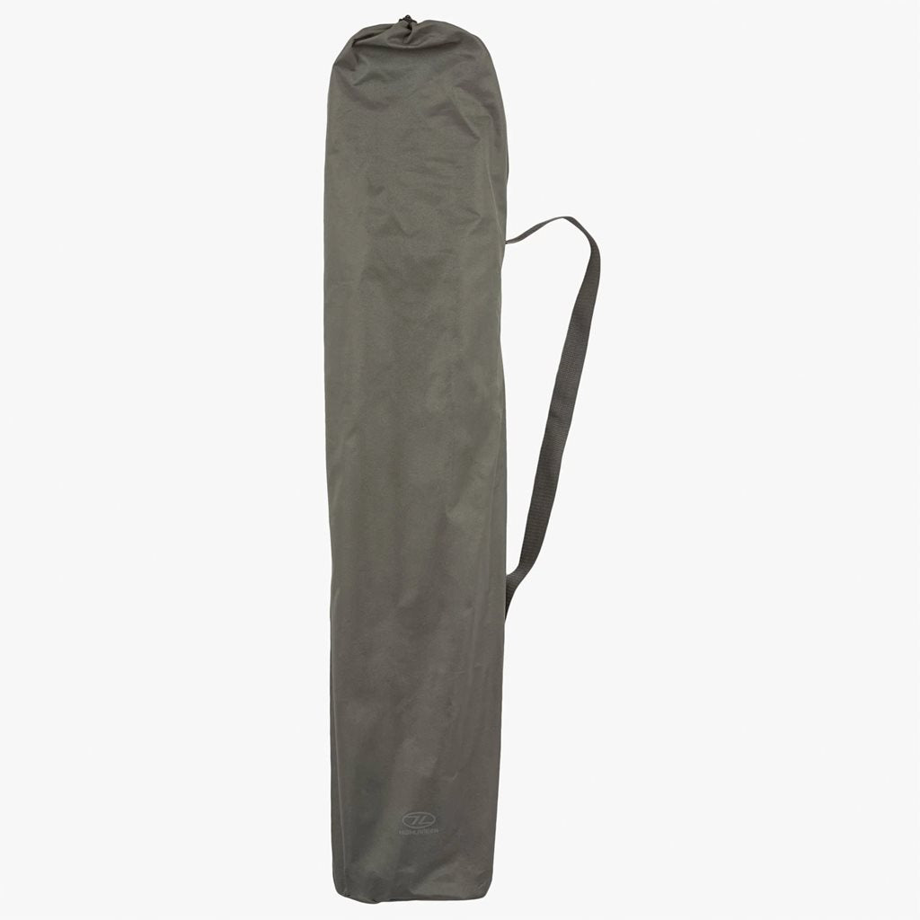 Silla DOUNE de camping gris con malla central y estructura de acero