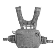 Bolsa de pecho FURY gris compacta para uso civil y táctico
