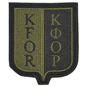 Parche KFOR oliva, aprox. 7 x 8 cm