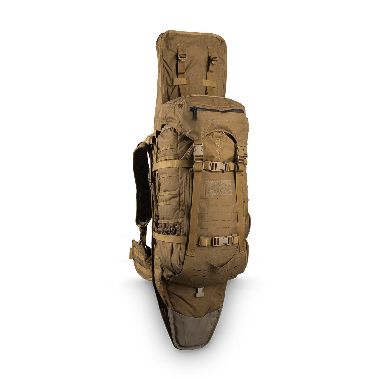 Mochila táctica Eberlestock Gunslinger II negra con funda para arma larga