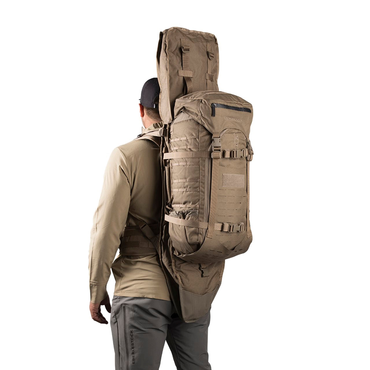 Mochila táctica Eberlestock Gunslinger II negra con funda para arma larga