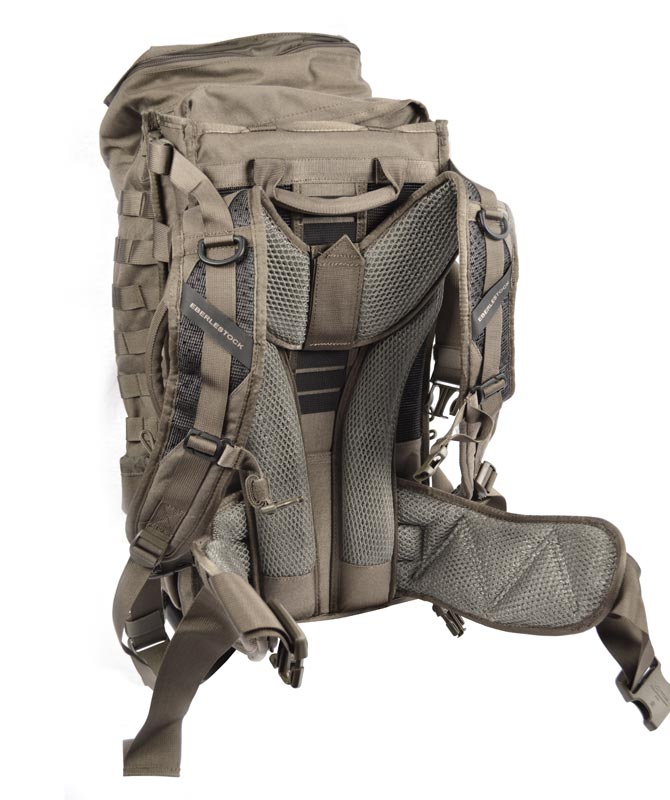 Mochila táctica Eberlestock Gunslinger II negra con funda para arma larga