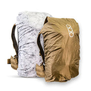 Funda para mochila reversible DOPPELGANGER WINTER/COYOTE pequeña desplegada