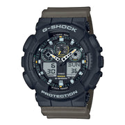 Reloj deportivo GA-100TU-1A3 negro con detalles verdes