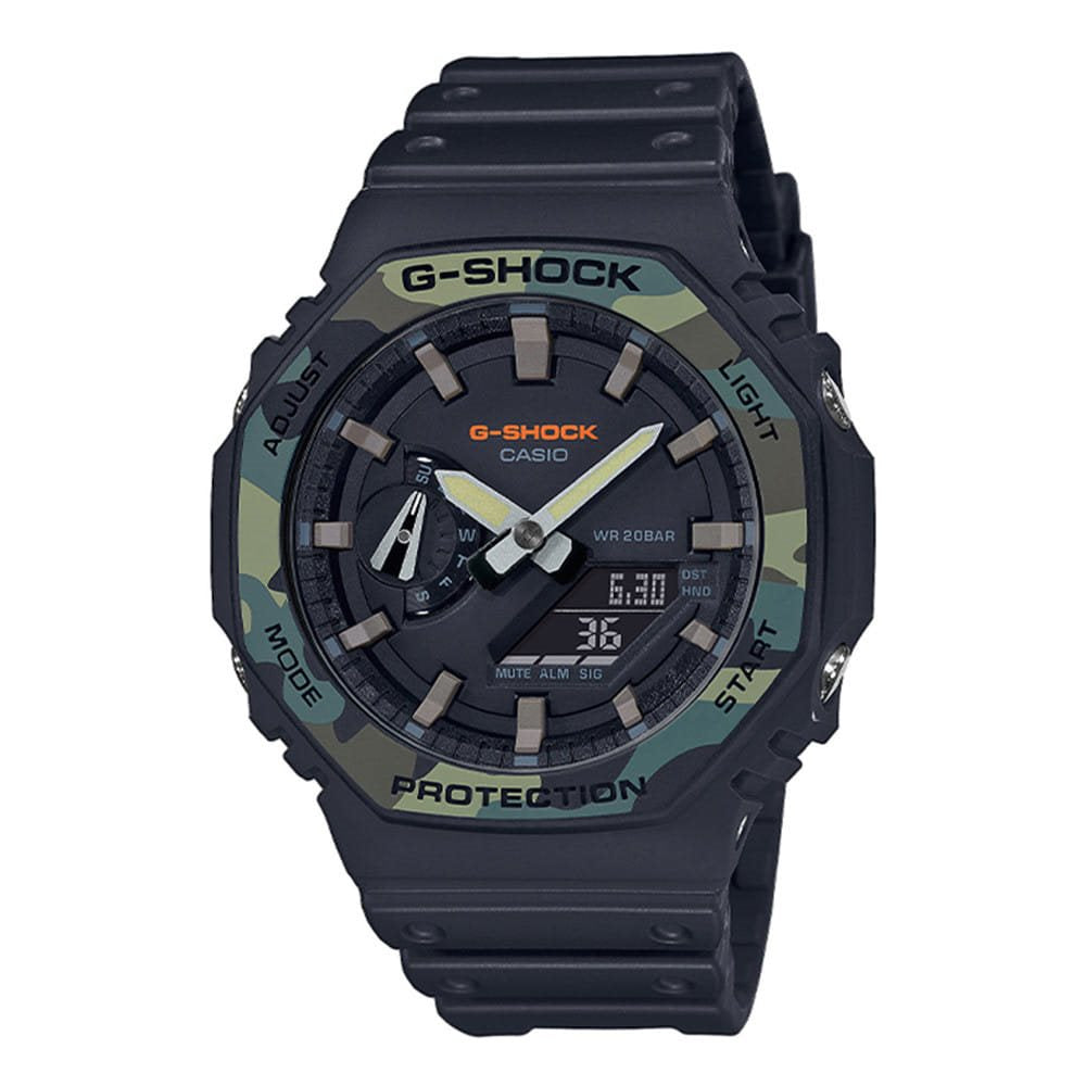 Reloj deportivo para hombre GA-2100SU-1A CCE con carcasa de plástico reforzada con fibra de carbono