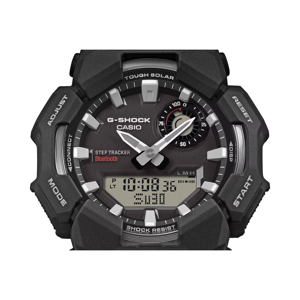 Reloj deportivo G-SHOCK GA-B010 negro en primer plano